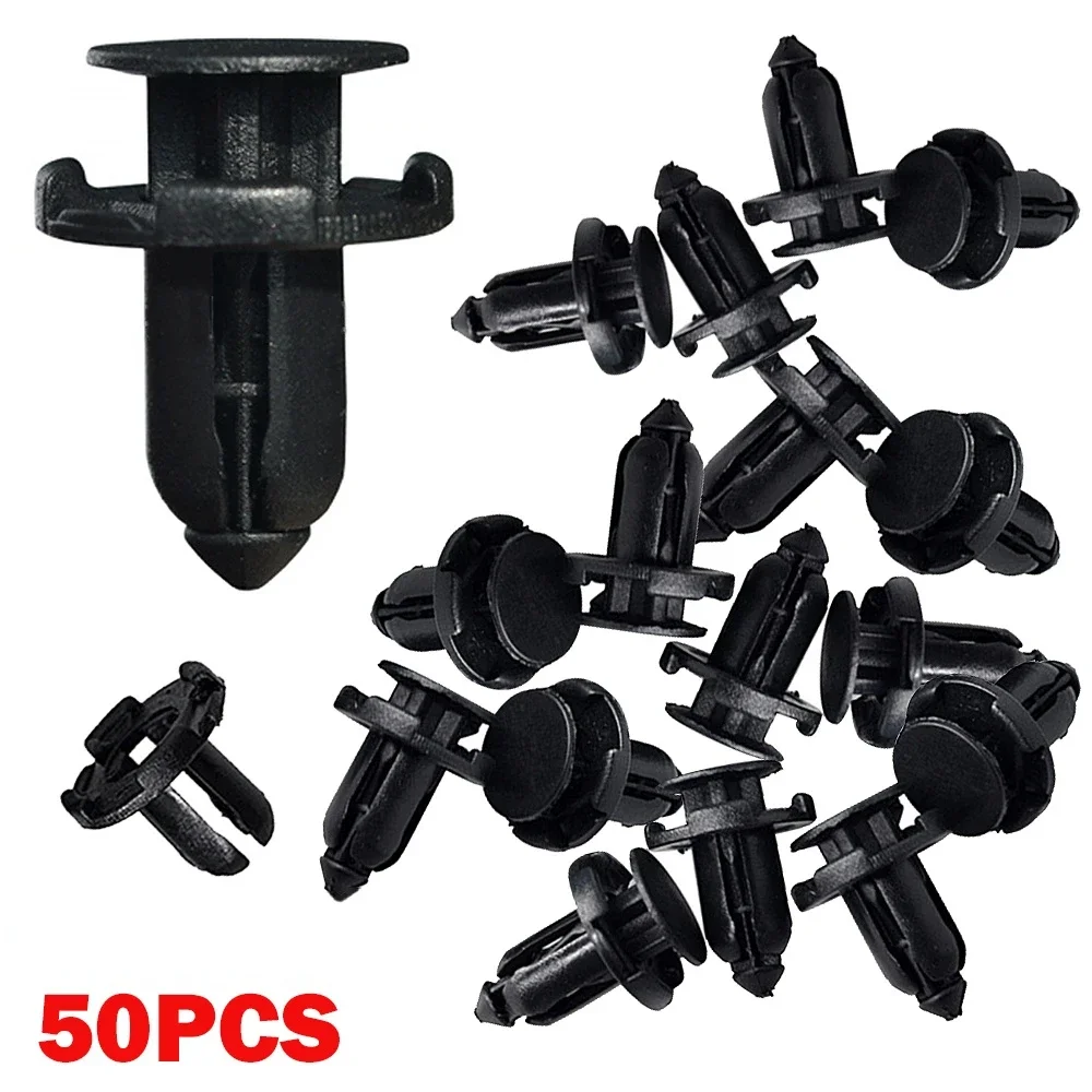 50Pcs Car Bumper Fastener Panel Clips For Honda Civic CR-V Acura Fit Insight For Mitsubishi MR200300 Rivet Retainer Fender Trim