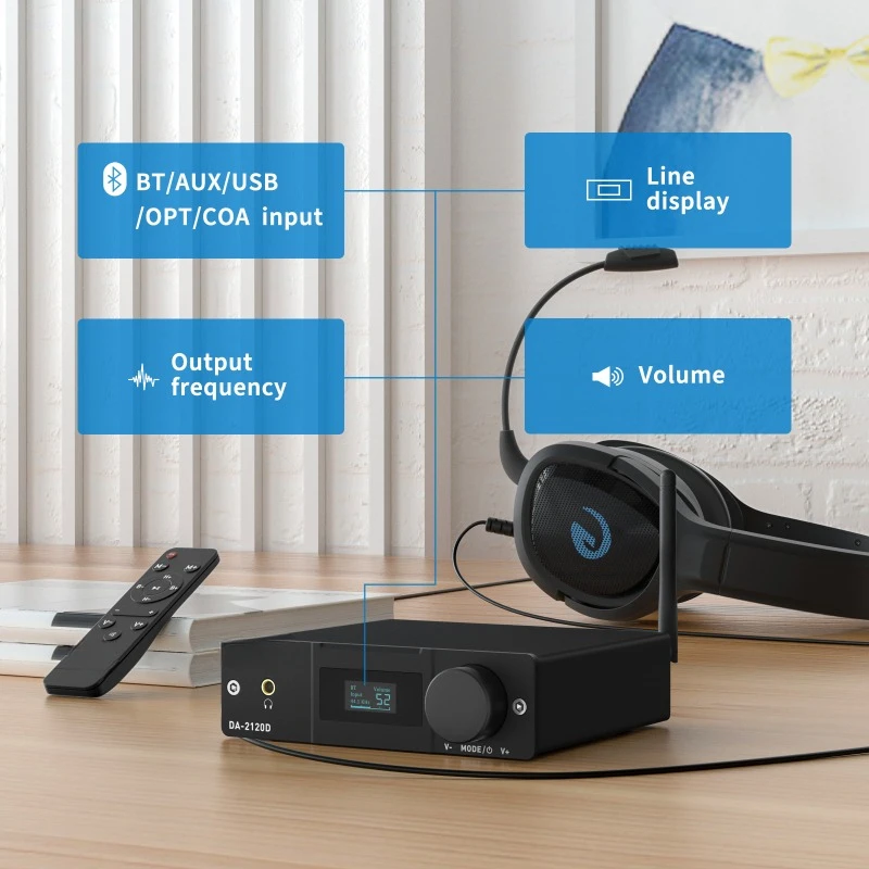 2120D Bluetooth audio amplifier 2.1 channel stereo