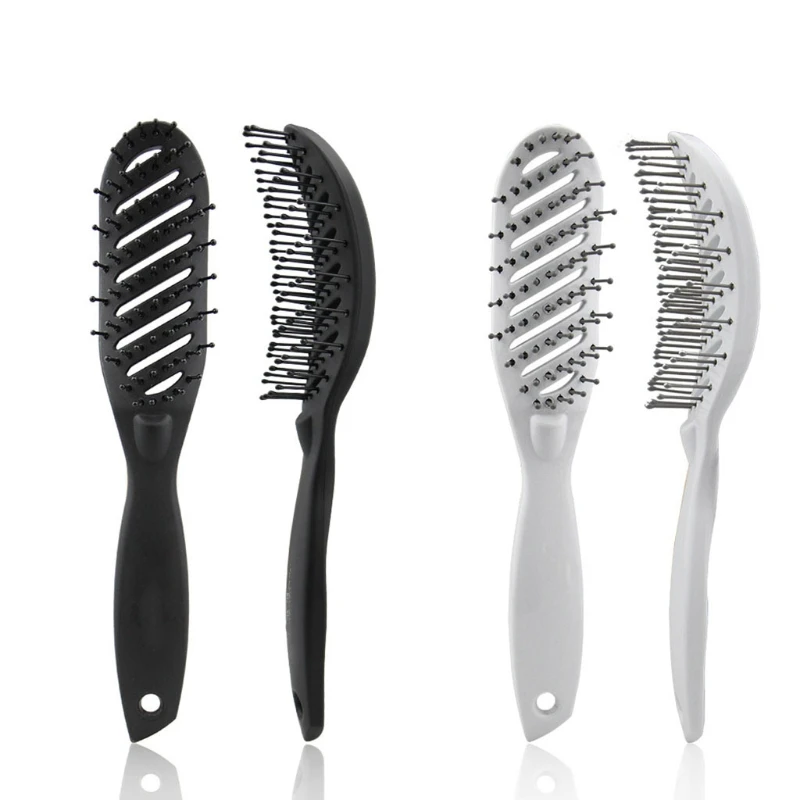 Curved Vented Detangling Hair Brush Barber Hairdressing Styling Tools Fast Drying Detangling Massage Brushes