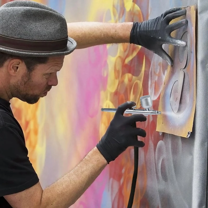 0,5 mm multifunctionele airbrush Dual-Action Airbrush Gravity Feed Airbrush kan worden gebruikt voor spray Auto Graphics, Art, Crafts