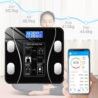 Smart Body Fat Scale Wireless LED Digital Bathroom Weight Scale Body Composition Analyzer Testing Scale