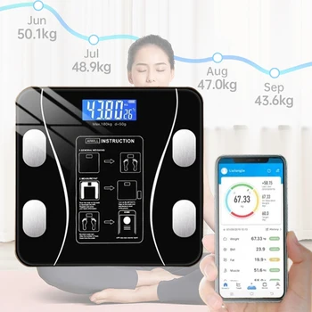 스마트 체지방 체중계, 무선 LED 디지털 욕실 무게추, 체중계 체성분 분석기, 테스트 체중계