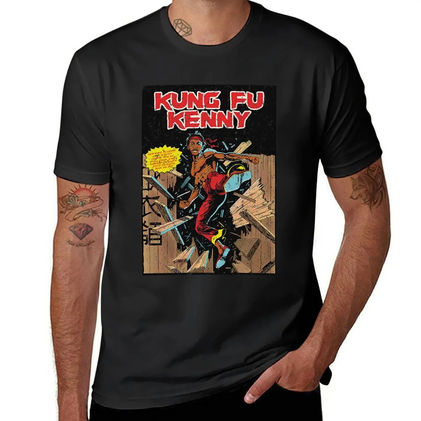 

Kung Fu Kenny T-Shirt plain tops boys animal print croswit shirt man plain t shirts men