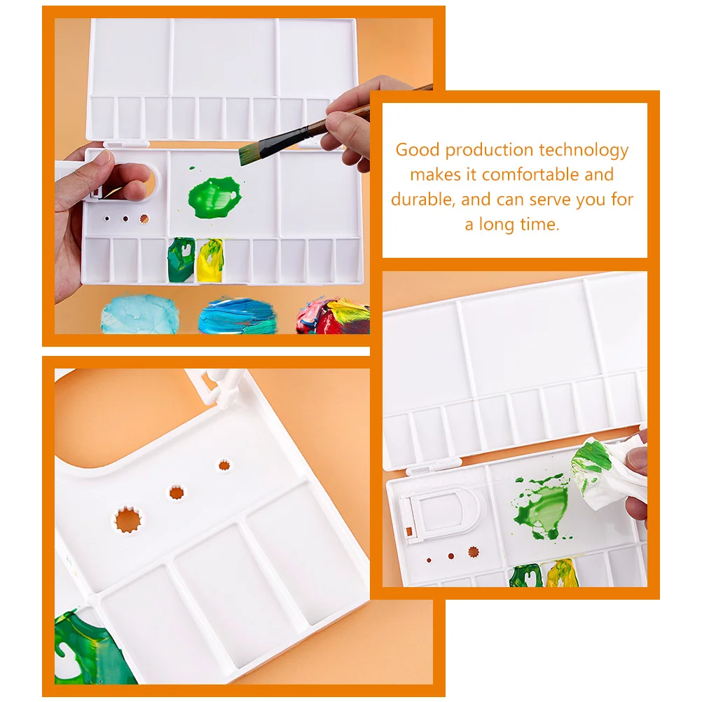 

Pigment Box Coloring Tool Portable Paint Palette Watercolor Tray Durable ABS Material Multiple Colors Mixing Plate Art Painting