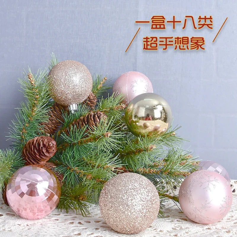 Christmas decorations 100 boxed gold red and pink gold ball pendants  tree scene   hanging ball