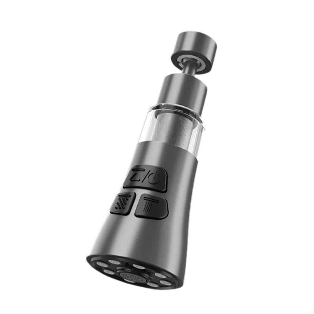 360 Degree Rotating Sink Water Filter Faucet with Bubble Blade Shower Modes and 9 Accessories for Multi Purpose Use