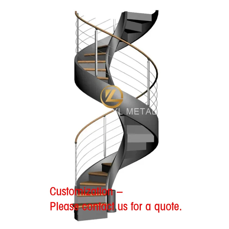 custom.YL METAL Modern Iron Easy Installed LED Light Floating Glass Step Staircase Wood Tread Kitchen Bathroom Indoor