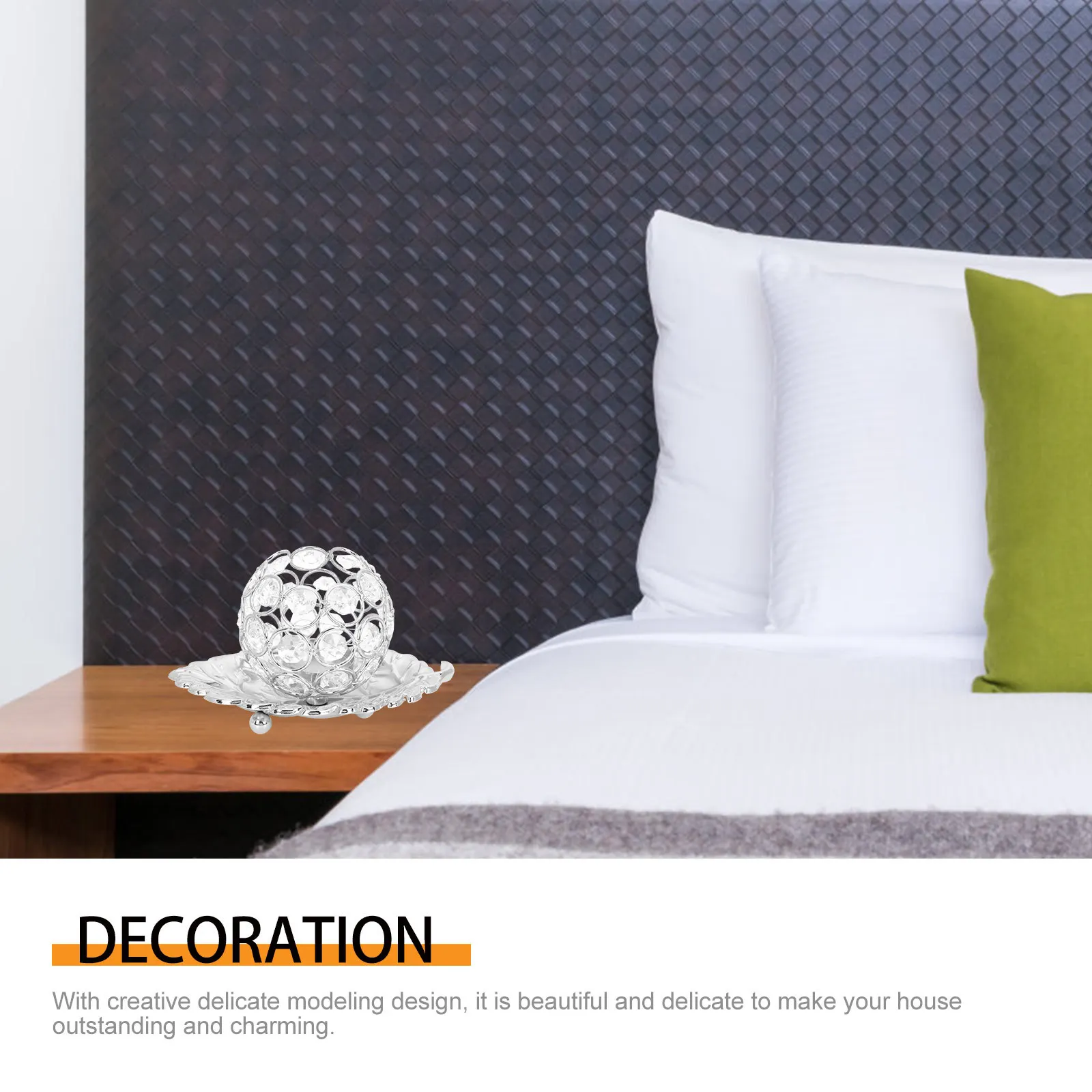 

Creative Crystal Candleholder Elegant Metal Stand for Tabletop Decor Household Dining Room Ambience Warm Lighting Unique