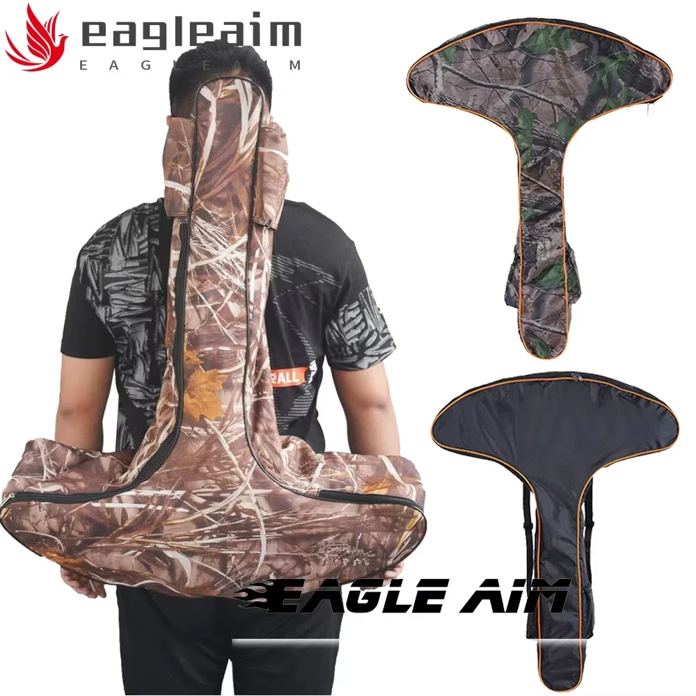 Bow Case Life Crossbow Storage Bag with 2 Small Zipper Pockets, T Shape Adjustable Crossbow Bag for Archery Equipment ForHunting
