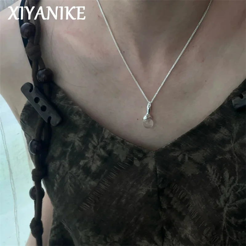 

XIYANIKE Minimalist Unique Pendant Long Necklaces For Women Fashion New Adjustable Sweater Chain Jewelry Gift Party Birthday