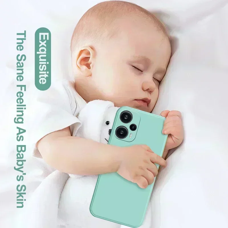 Poco F5 PocoF5 Pro Case Original Soft Liquid Silicone Camera Protection Shockproof Cover For Xiaomi Poco F5 F 5 PocoF5 Pro F5Pro