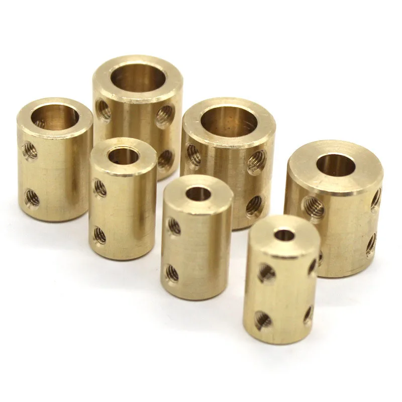 3.17/4/5/6/8/10/12mm Brass Rigid Motor Shaft Coupling Coupler Transmission Connector Sleeve Adapter For RC Boat Car Airplane