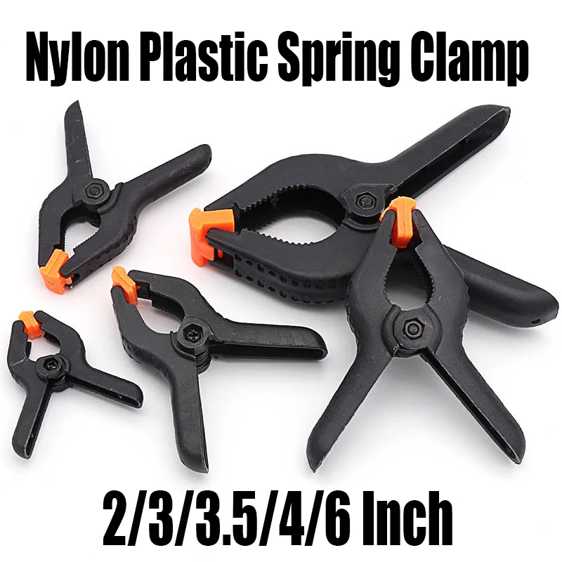 

1PCS 2-6 Inch Nylon Spring Clamp Plastic Woodworking Clamp Retaining Clamp Clip For Woodworking Clip Photo Studio Background Etc