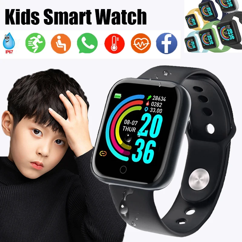 Silikon Kinder uhr Kinder Sport uhren für Jungen Mädchen Elektronik Armbanduhr wasserdichte Fitness Kind digitale Smartwatch