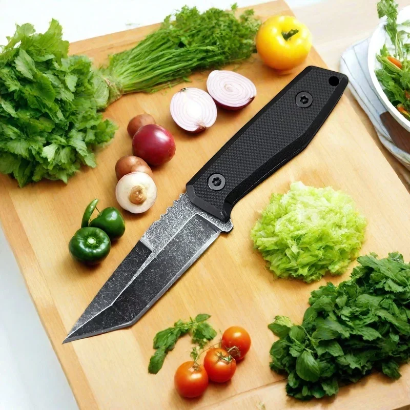 

Mini 8cr13mov Steel Tanto Blade G10 Handle Multifunctional Tools Box Opener Kitchen Knives Portable Vegetable Knives