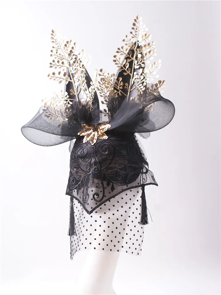 Maska królicza uszy długi pełny woalkowy zakrywacz twarzy królicza dziewczyna przesadna maska maskowany piosenkarz występ sceniczny maska na Halloween