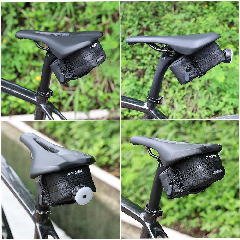 X-TIGER Bicycle Saddle Bag 0.7L Mini Portable Tail Bag MTB Mountain Road Bike Tool kit Repair Bag Reflective Cycling Accessories