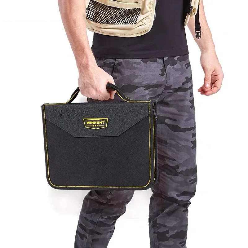 Portable Tool Bag Oxford Cloth Electrician Bag, Pliers Wrench Multimeter Storage Bag Multi-pocket Waterproof Storage Tools Bag