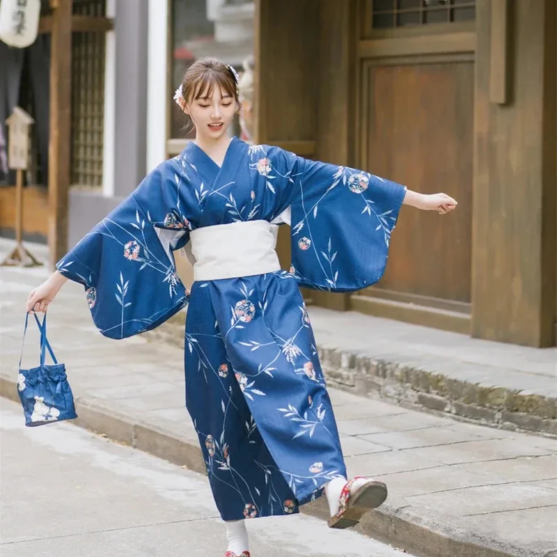 2024 Kimono Traditional Japanese Dress Cosplay Anime Photoshooting Bathrobe Sauna Hotspring Retro Vintage Elegant view 3