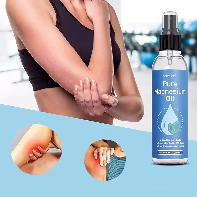 Magnesium oil spray muscle fatigue improves sleep shoulder and neck pain relieves fatigue body care oil massage conditioning