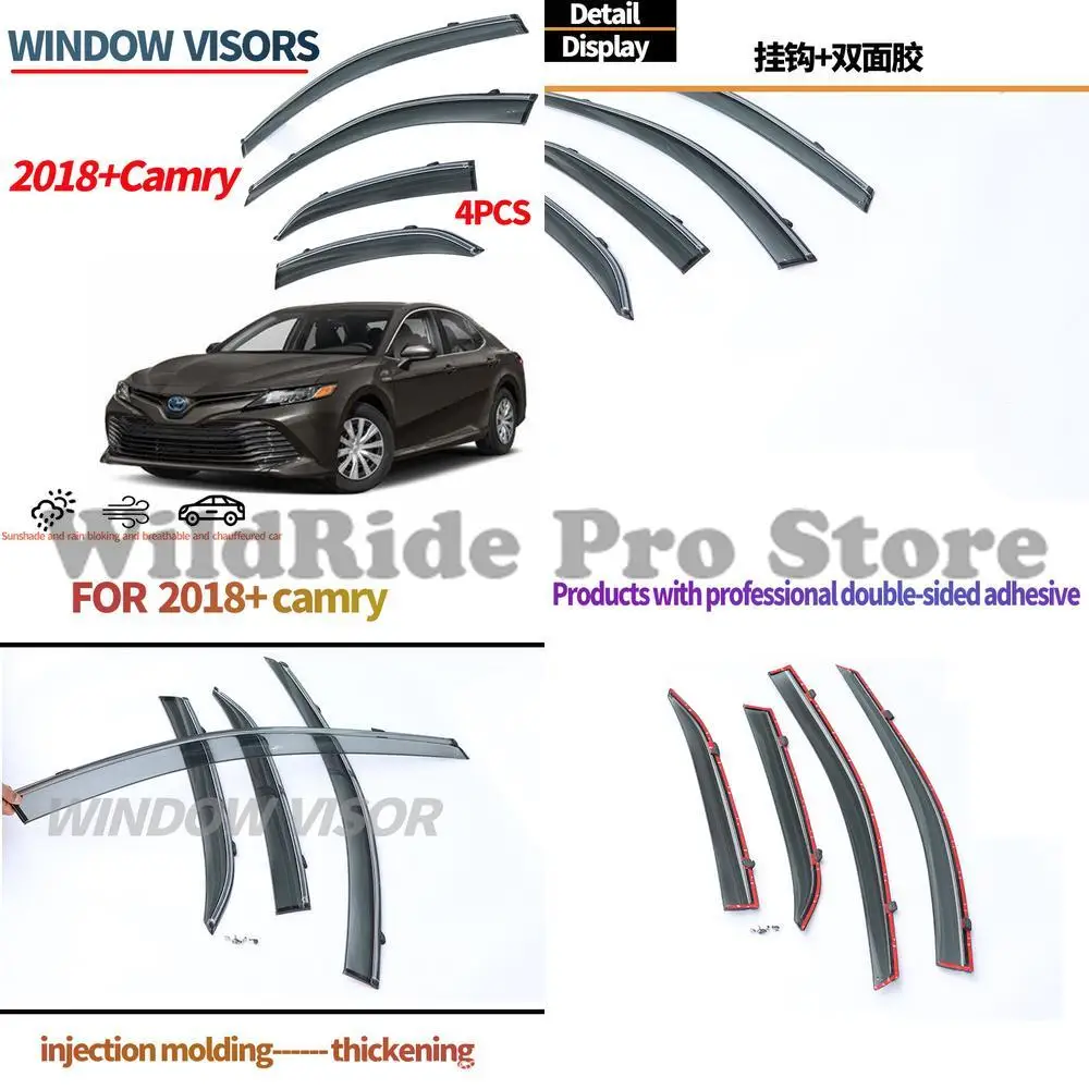 

1 set For 18-22 Toyota Camry Window Visors Rain Guards Car Window Wind Deflectors