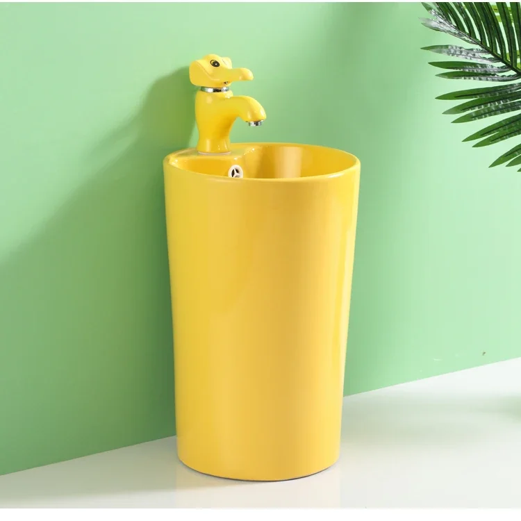 Ceramic Sink for Outdoor Easy to Clean Durable Build Waterproof Anti-Corrosion Space Saving Modern Design Easy to Use