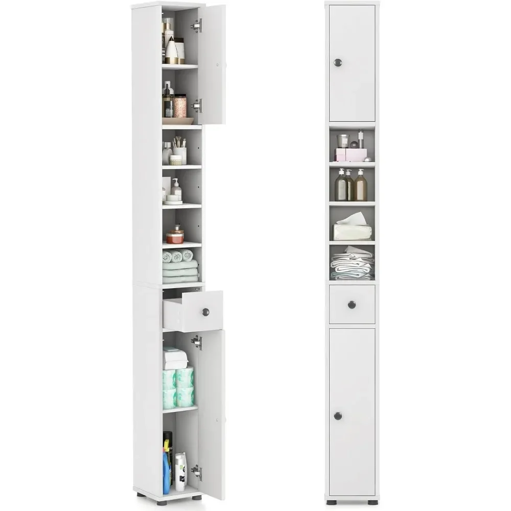 

Bathroom Storage Cabinet Freestanding Bathroom Cabinet Doors Drawer Adjustable Shelves