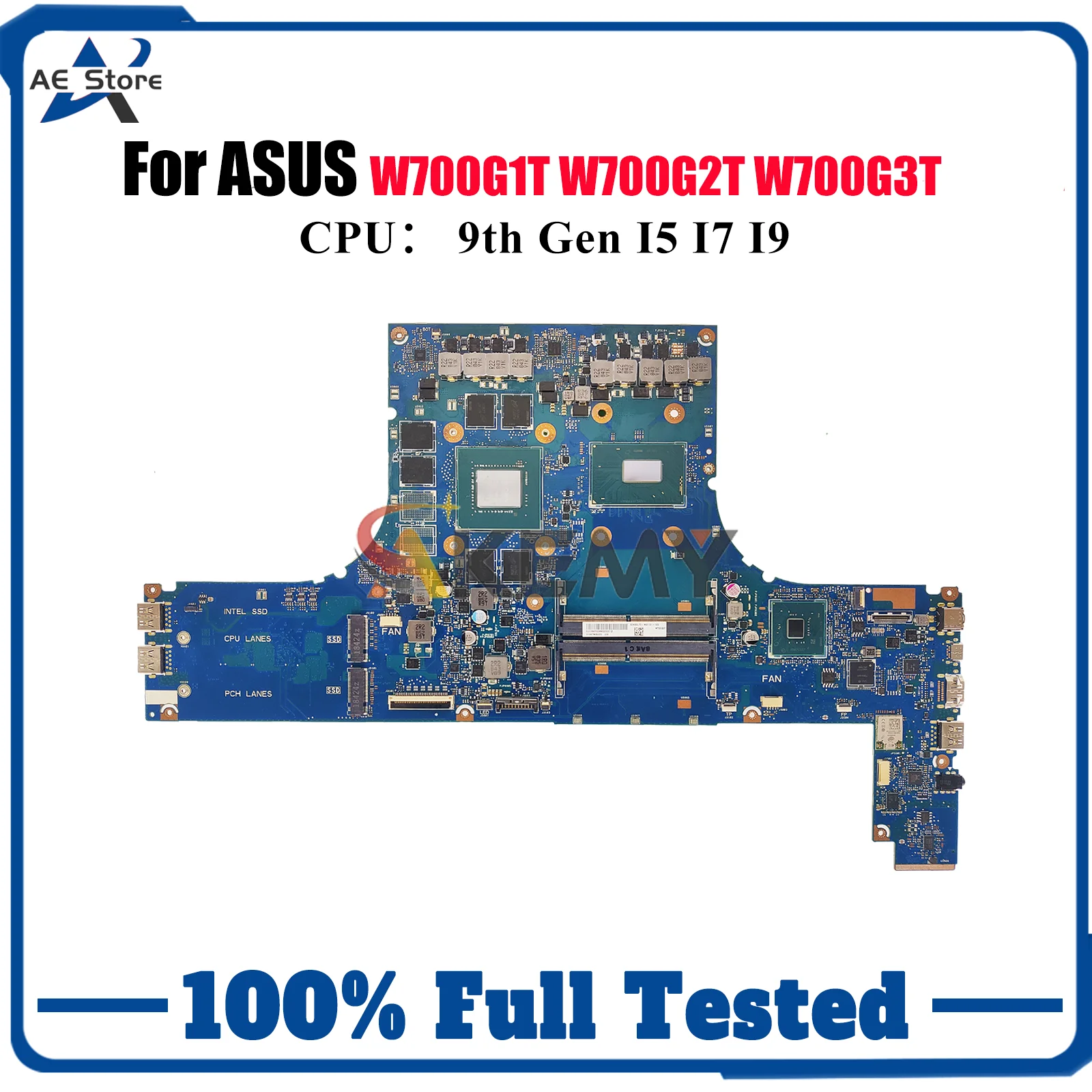 

W700G3P Laptop Motherboard For ASUS ProArt W700G W700G3T W700G2T W700G1T Notebook Mainboard With I5 I7 I9 CPU 100% tests OK stk