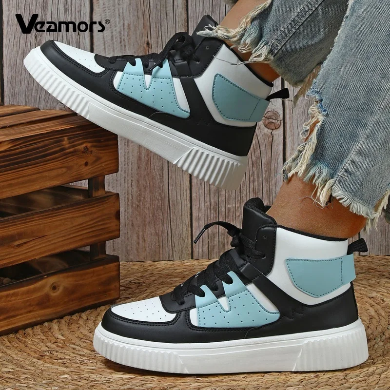 

Мужские туфли из искусственной кожи, модные повседневные кроссовки с высоким берцем для женщин, дышащая обувь для отдыха для прогулок, путешествий