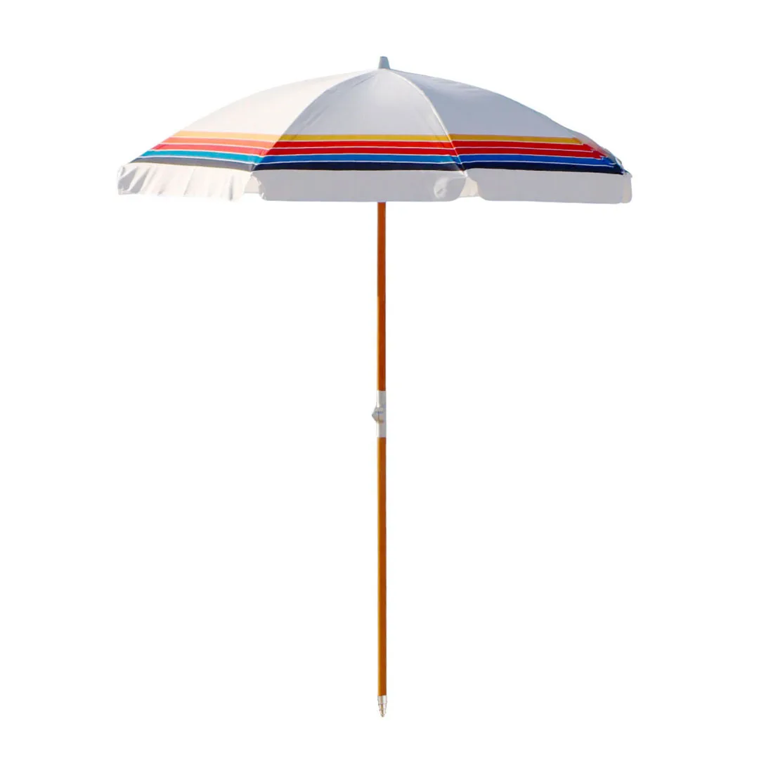 6.5 FT Large White Waterproof Outdoor Garden Beach Parasol Vintage Retro Custom Printed Boho Picnic Beach Umbrellas