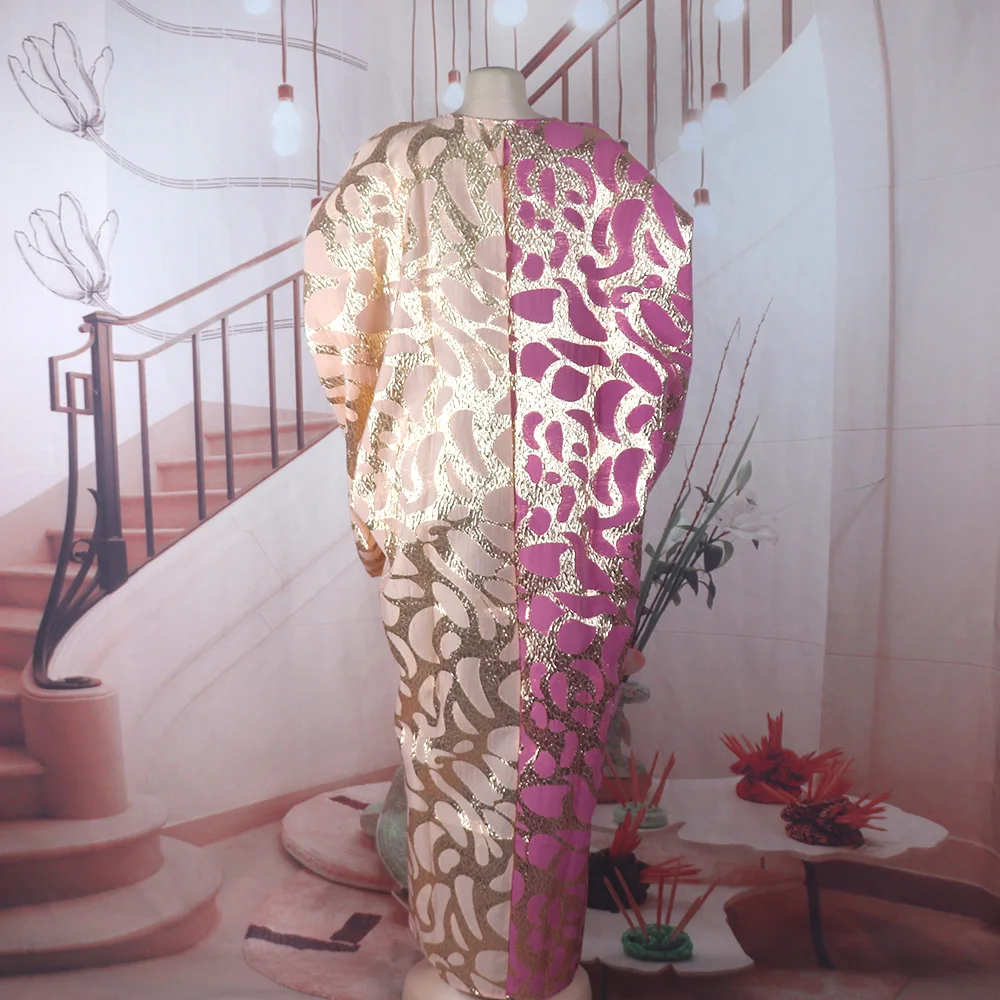 Brandneue Afrikanische Kleider für Frauen in Übergrößen Türkische Kleider für Damen Luxuriöser Jacquard-Stoff Kirchenkleidung für Frauen – Detail 4