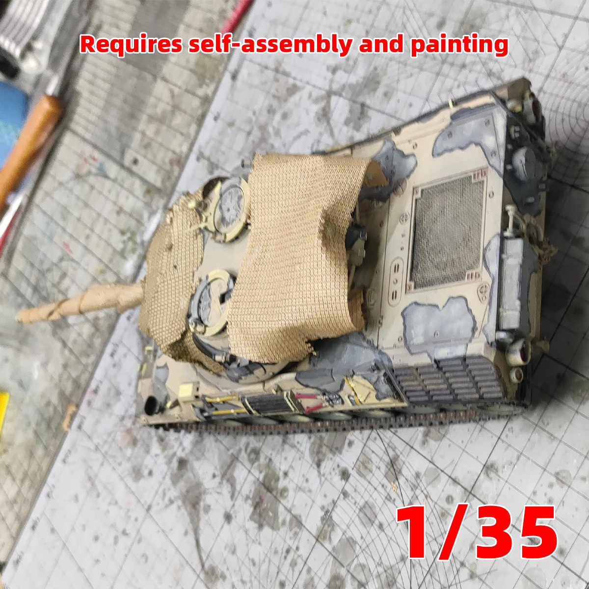 Anti-Stretch-Beschichtungspapier Tarnnetz für Modellpanzer Gepanzerte Fahrzeuge Militär-Miniatur-Diorama 1/48 1/72 1/35 – Detail 2
