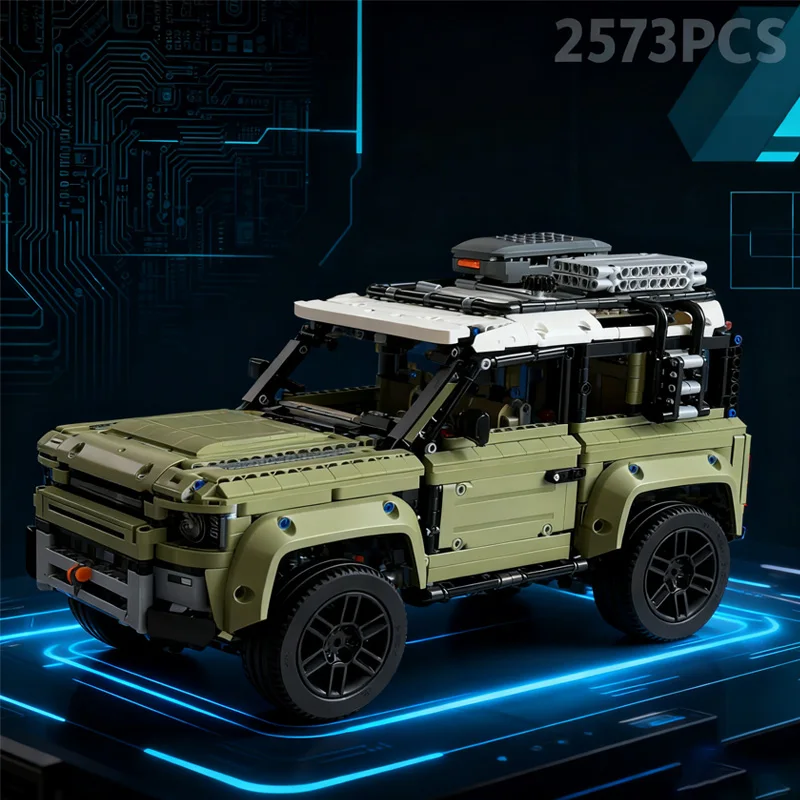 Juego de bloques de construcción de automóviles clásicos Defender todoterreno técnico, 2573 Uds., modelo MOC, vehículo de juguete, ladrillos para niños, regalo para adultos