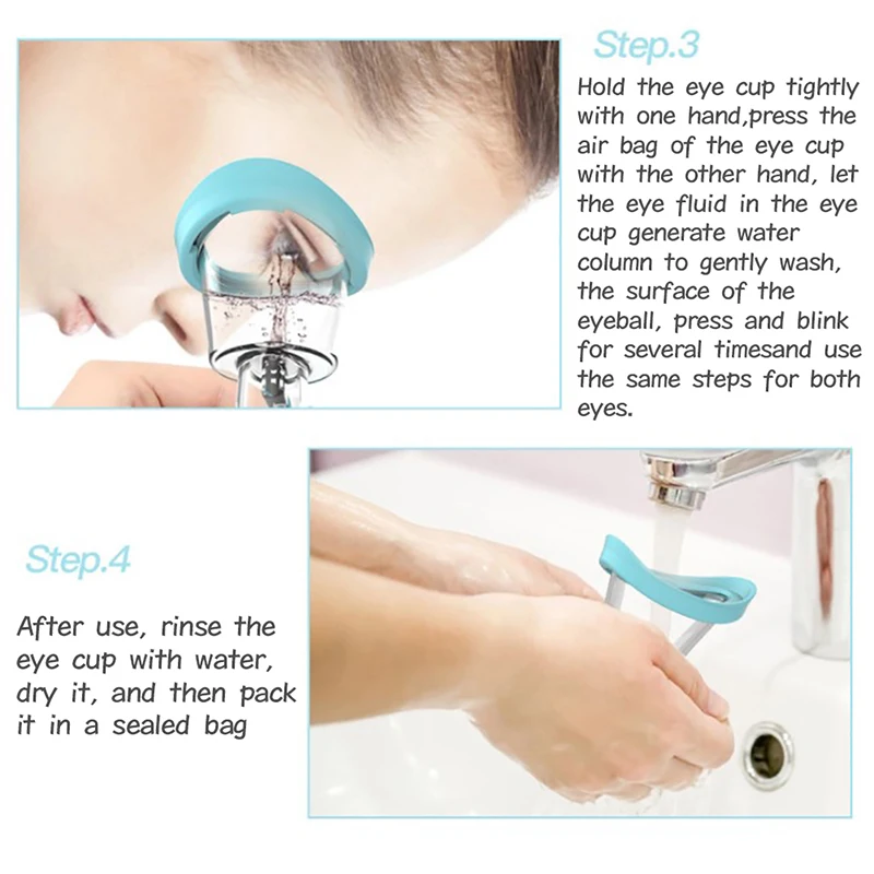 Soft Silicone Eye Wash Cups Eyes Cleaner Flushing Rinse Cups Resuable Bath Eyewash Cups For Students