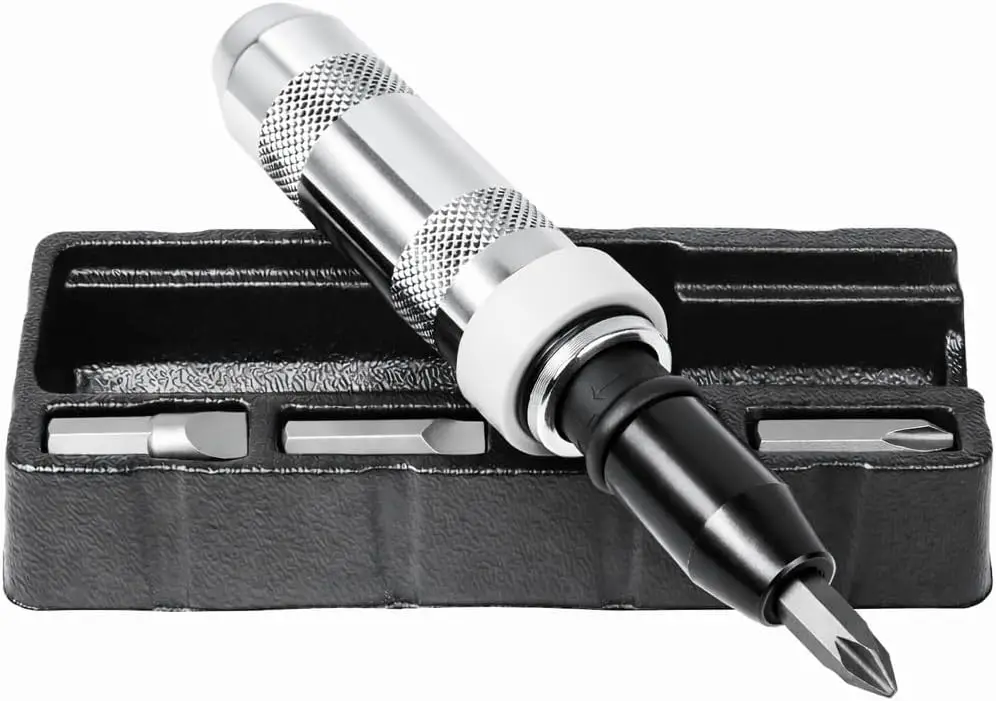 

Набор ударных отверток с приводом 1/2 дюйма и экстрактором, насадки с прямым и крестовым шлицем для удаления заржавевших или поврежденных винтов - 648002