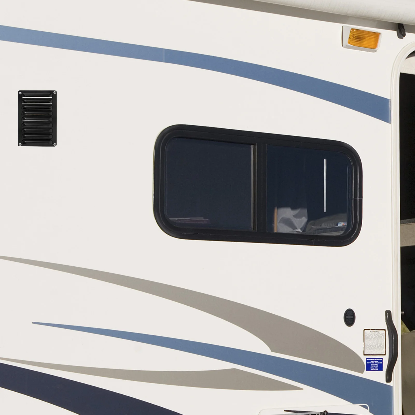 

1 Set Yacht Vent Cover Sheet Marine Rv Air Louvered Outlet Trailer Bathroom Grille Ceiling Insulator Durable Plastic Replacement