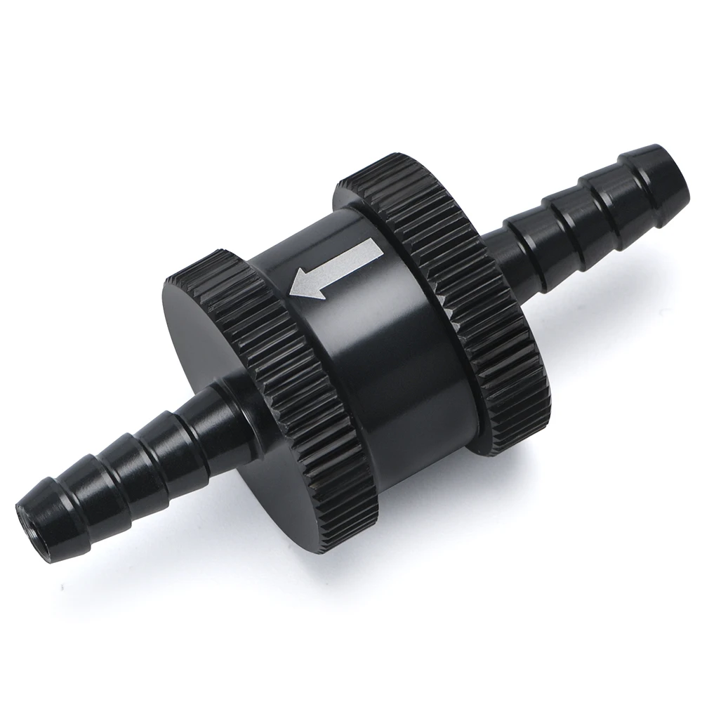 6 Size 4MM / 6MM / 8MM / 10MM / 12MM / 16MM Non Return One Way Fuel Check Valve Aluminum Alloy Petrol Diesel PQY-FCV