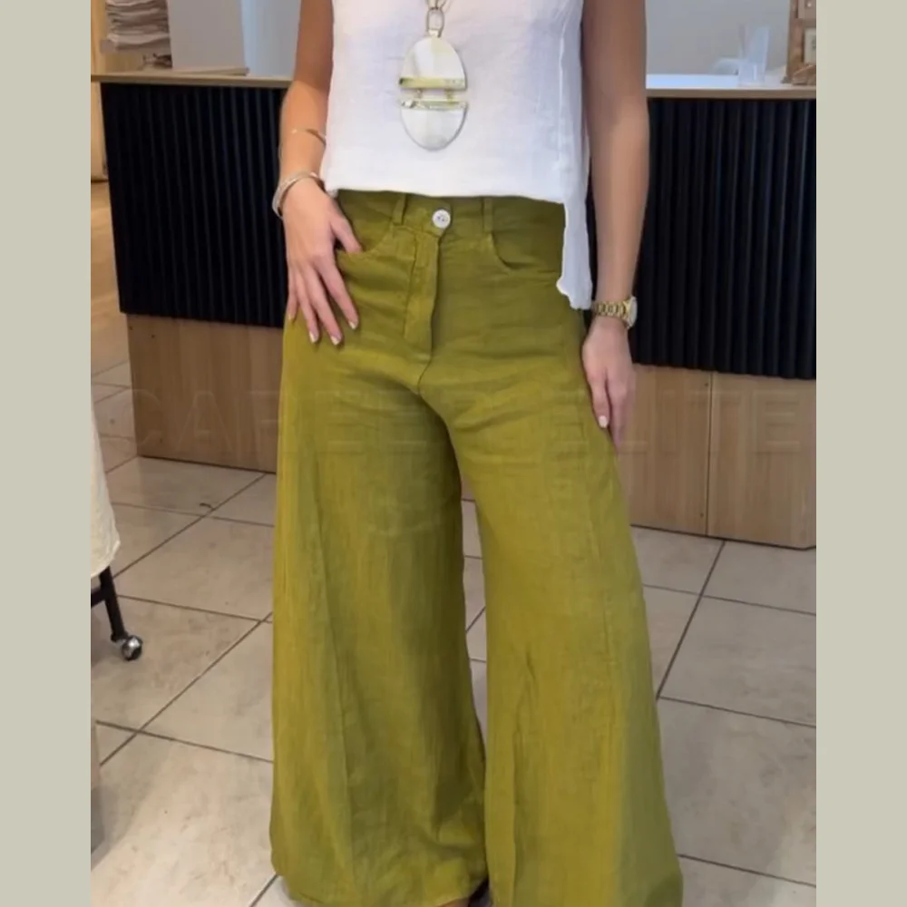 

Women's Loose Wide Leg Pants Comforty Daily Wear Fashionable and Versatile Bell Bottoms Spring Summer Streetwear Stretch Trouser