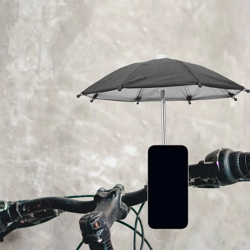 

2Pcs Riding Phone Umbrella Lightweight Portable Mini Umbrella for Bike Motorcycle Sun Rain Protection Outdoor Cycling Hiking