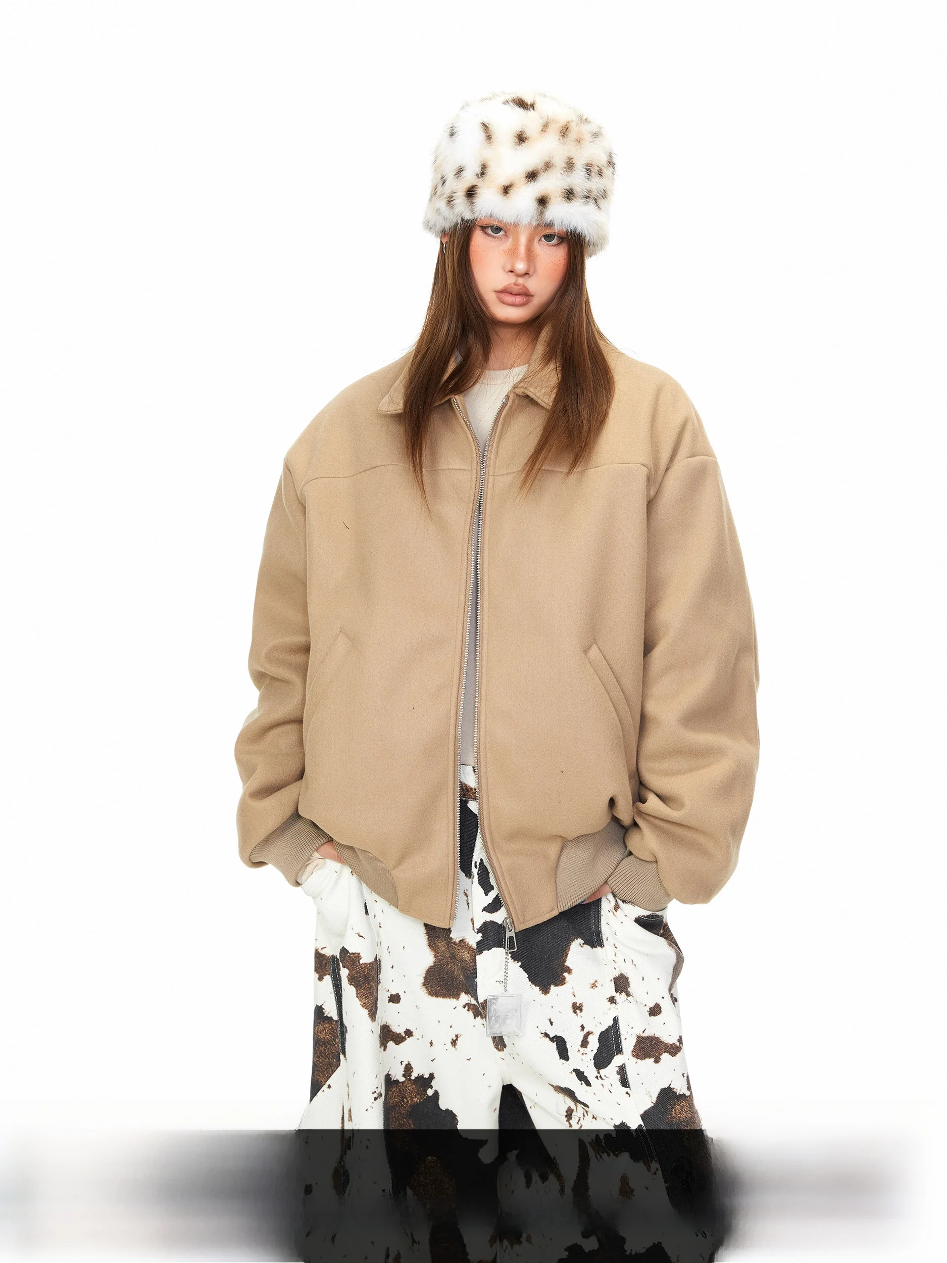 

Женская зимняя куртка Blabb Mat из утолщенной шерсти, повседневная, свободного кроя, теплая верхняя одежда из полиэфирного волокна, с длинными рукавами