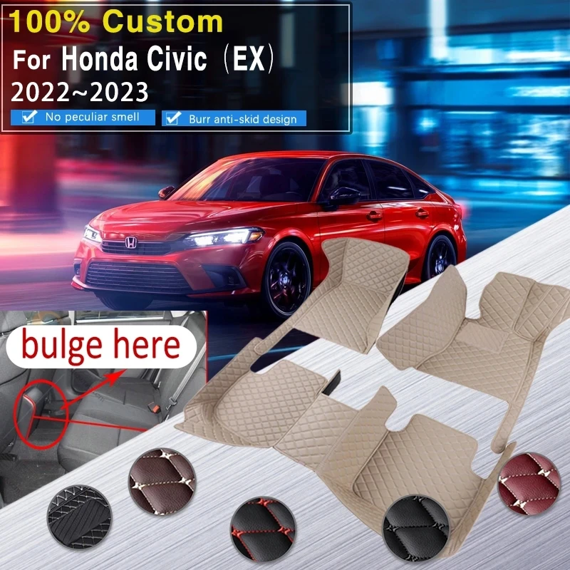 

Car Floor Mat For For Honda Civic EX 2022~2023 Anti-dirt Pad Full Set Mud Dedicated Interior Car Floor Mat Car Accessories