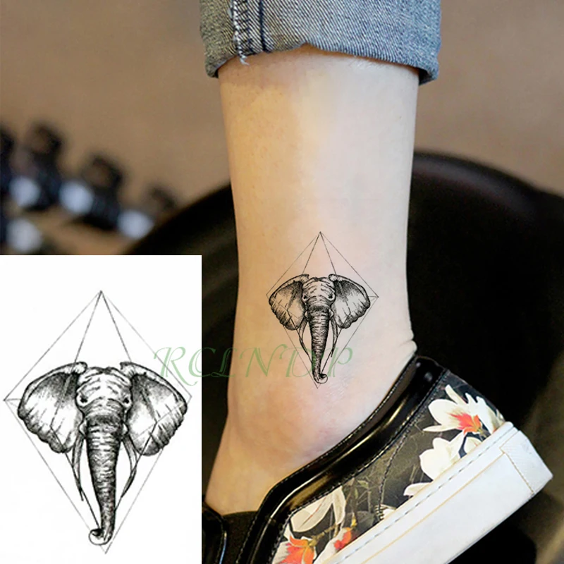 Waterproof Temporary Tattoo Sticker elephant triangle small Tatto Flash Tatoo Fake Tattoos Hand Leg Arm for Kids Men Women child