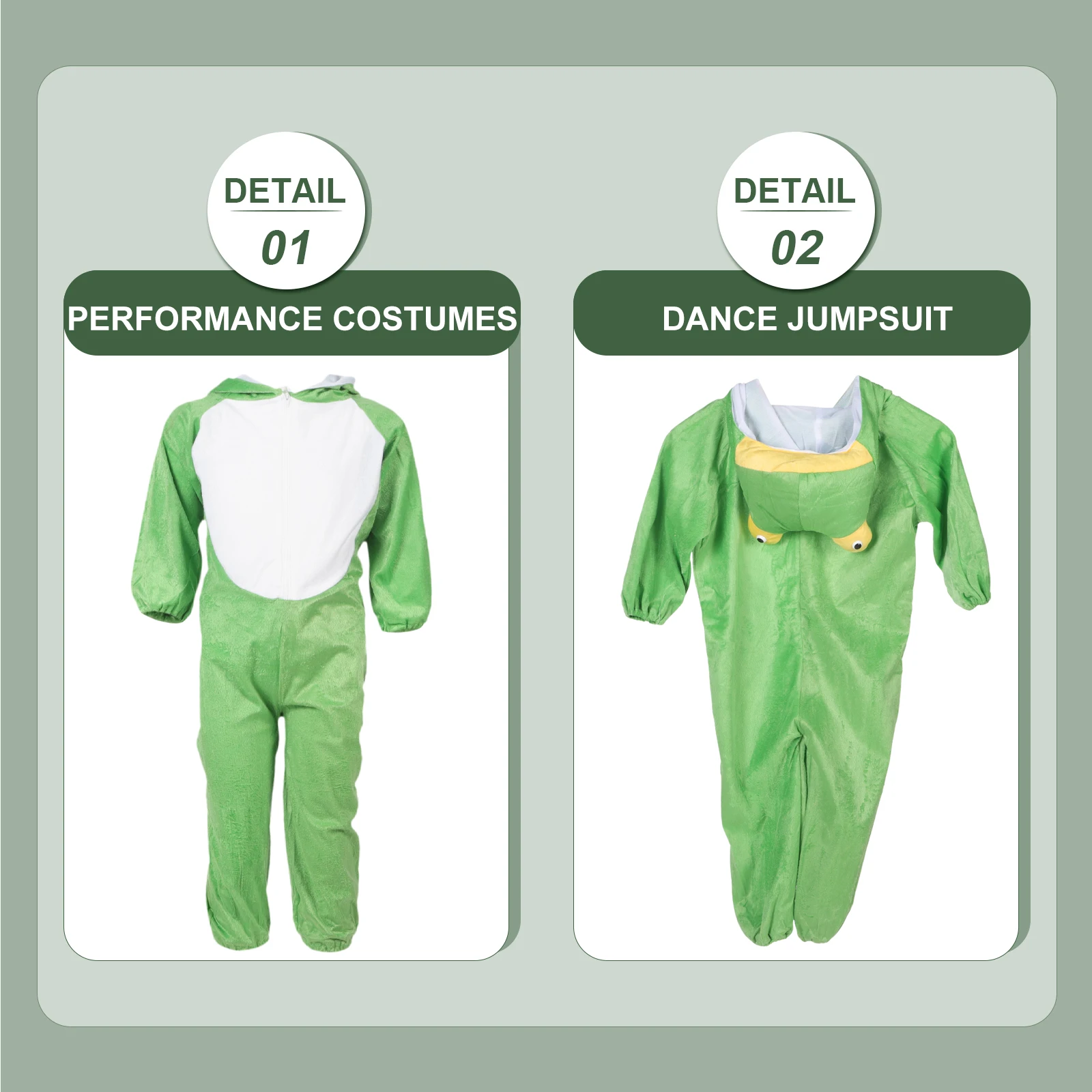 

Frog Performance Kids Outfit M Size Children's Day Halloween Party Stage Props One Piece Children'S Day Frog Costume Costumes