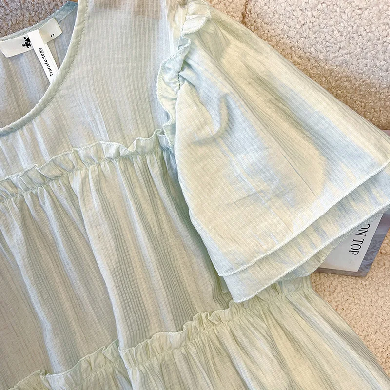 145Kg Plus Size Women's Bust 147 Doll Shirt Summer Short Sleeved Top 4XL 5XL 6XL 7XL 8XL