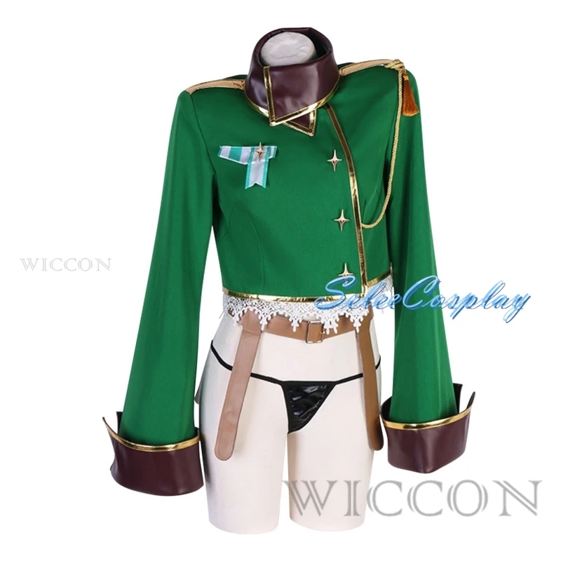 Gushing Over Magical Girls Araga Kiwi Cosplay Costume Wig Leopard Military Uniform Hat Leather Stockings Enormeeta New Anime Cos