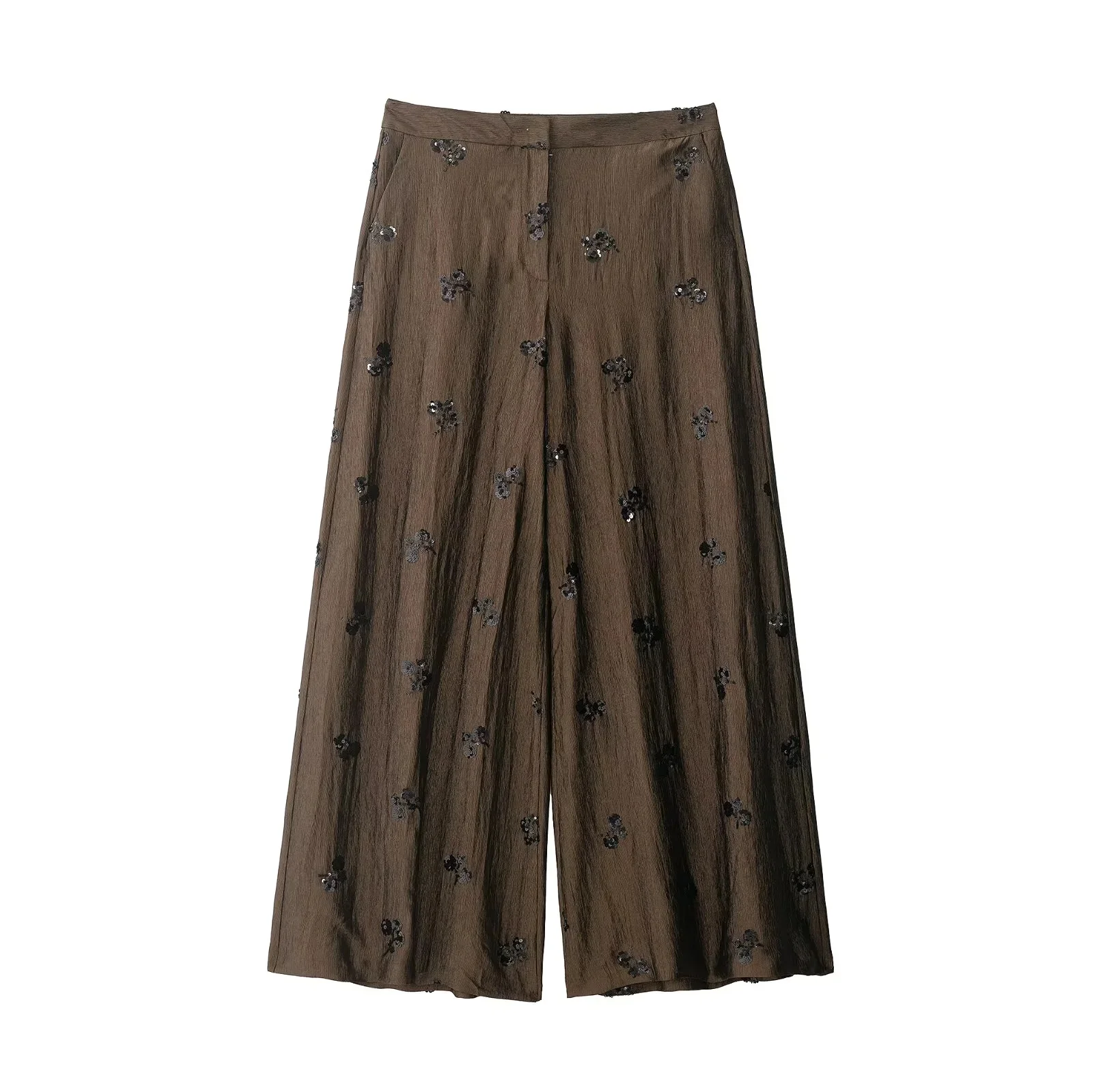 KONDALA Vintage Sexy Chic Damen-Hosenanzug Rückenfreies Pailletten-Neckholder-Top Lange Weite Hose Mode 2026 Frühling Sommer Strandanzug – Detail 13