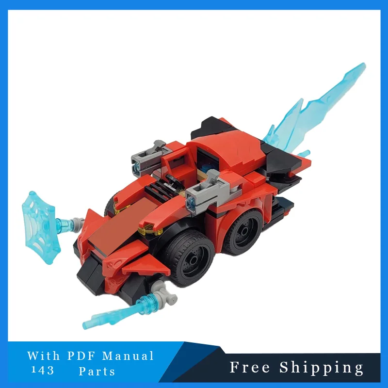 143 pièces vente chaude MOC rouge célèbre vitesse voiture de sport blocs de construction modulaires modèle enfants éducation bricolage assemblage jouets Festival cadeau