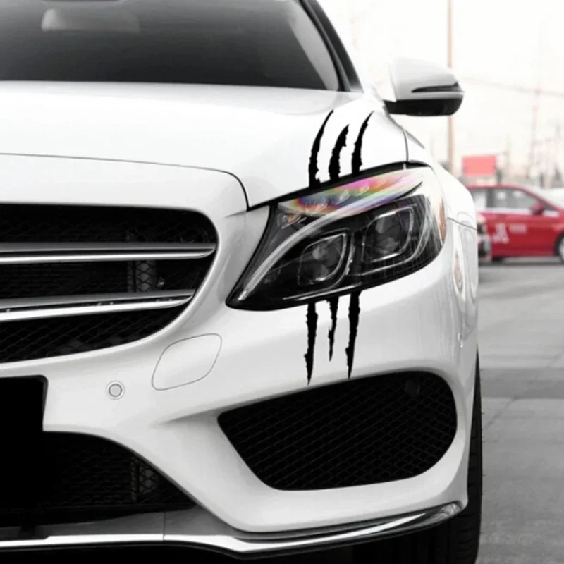 شخصية شبح مخلب سيارة ضوء الحاجب ملصق لبيجو RCZ 206 207 208 301 307 308 406 407 408 508 2008 3008 4008 5008