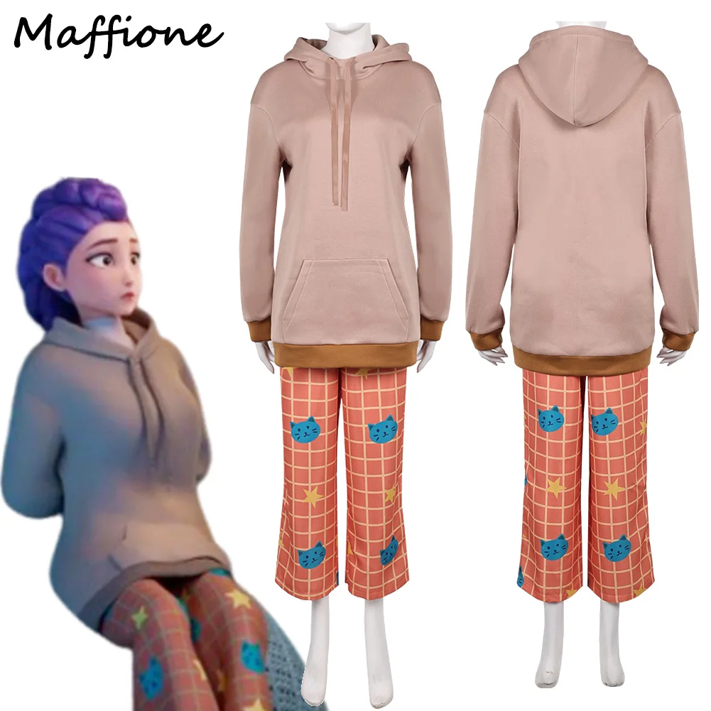 

Rumi Demon Hunter Of Kpop Orange Uniform Cosplay Costume Sleepcoat Hoodies Pants Set Clothing Halloween Casual Sleepweear Suits