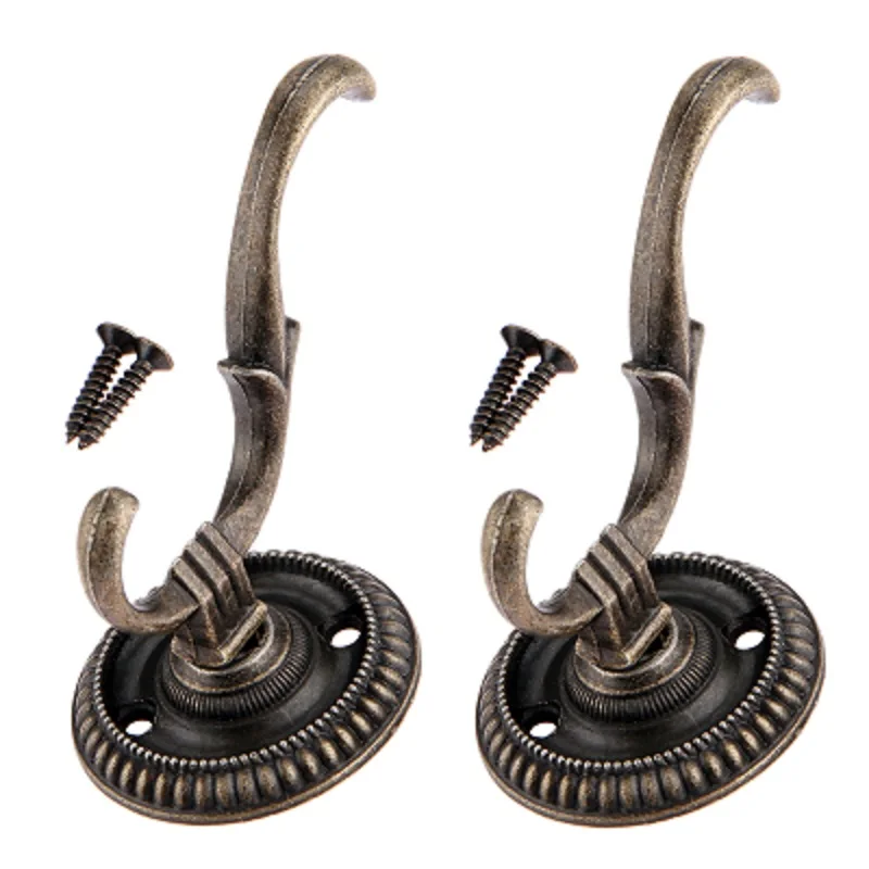 

2Pcs/lot Clothes Hanger Hook Home Storage Hanger Wall Hooks for Key Hat Bag Bathroom Towel Kitchen Bedroom Wall Hook Rack +Screw
